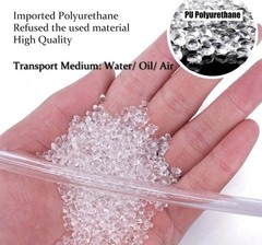 40′ Polyurethane Pneumatic Air Hose Tubing PU 8mm x 5mm Clear Translucent 12+M
