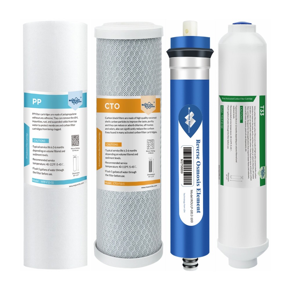 4 Stage 36/50/75/100/150 GPD Under Sink Reverse Osmosis RO Systems Water Filter