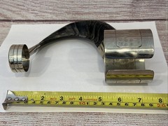 Vintage Wine Bottle Holder Goat Horn Handle Nickel Silver Argentinian Hand Made