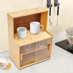 Kitchen Pantry Storage Cabinet Small Countertop Storage Sideboard Cupboard
