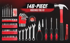 148-Piece Household Tool Kit with Sturdy Case Premium Home Repair Tools Set for