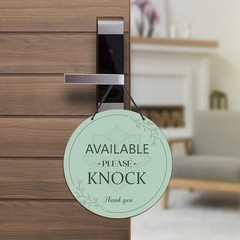 Do Not Disturb Door Hanger Sign – Available Please Knock Sign Double Green