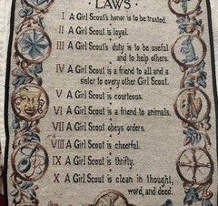 Girl Scouts Law Tapestry Wall Hanging Bannerette 13 x 18 in.