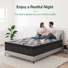 12″14″ Twin Full Queen King Size Mattress in a Box Hybrid Spring Gel Memory Foam