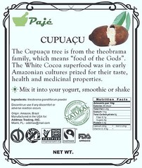 CUPUACU powder fruit 16oz 1lb Superfood, anti-aging, protein, detox, fib, PAJE
