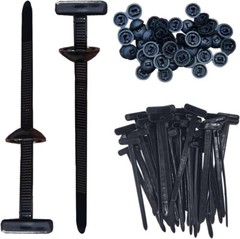 200PCS-Universal Cable Tie Buckle, Heavy Duty Self-Locking Nylon Zip Ties Holder