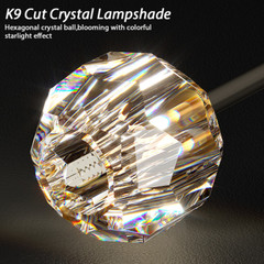 18-Light Modern Crystal Chandelier LED Sputnik Pendant Fixture Ceiling Lighting