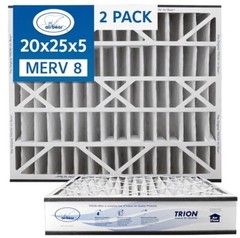 Trion Air Bear 255649-102 (2 Pack)- Pleated Furnace Air Filter 20″x25″x5″ MERV 8