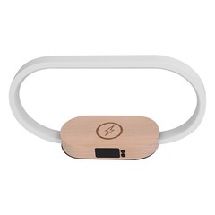 Bedside Lamp w/Wireless Charger Clock USB Charging Port Touch Control Nightstand