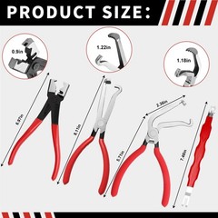 【5-Pcs Kit】Electrical Disconnect Pliers Set w/Gloves – Auto Connector Tool fo…