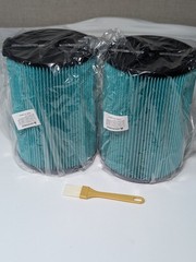 (2) VF5000 Pleated Shop Vac Filter fits Ridgid 5-20 Gal w/Foam Sleeves