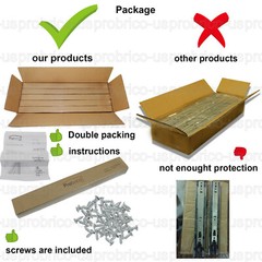 12-22In Soft Close Full Extension Drawer Slides Rear Mount Ball Bearing+Brackets