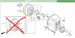 Honda Muffler Assy 18310-Z8A-000 w/o Arrester GCV160 GCV190 HRS216 HRX217 HRR216