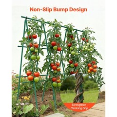 Garden Stakes, 50 Pack, 46.06 inch, Plastic-Coated Metal Plant Supports, Durable