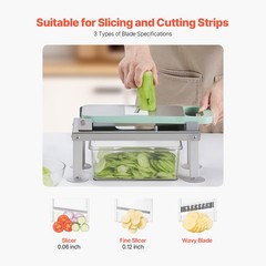 Vegetable Chopper Mandoline Slicer All-in-1 Food Veggie Cutter 9 Blades