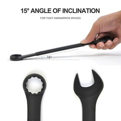 16 Pc SAE Combination Wrench Set 1/4 to 1-1/4in SAE Wrench Set w/ Roll Up Pouch