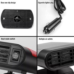 Small Space Heater 170W 2 Gears 18V Battery Operated Electric Fan Heater