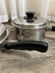 Vintage Vita Craft 3-Ply Stainless Steel Sauté Fry Pan And Saucepan With Lids