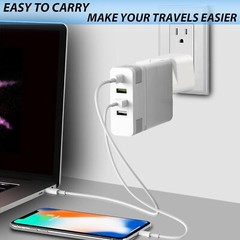 1-500 Pcs European EU To US American Adapter Plug Converter Euro Asia to USA Lot