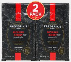 2 PACK Frederik’s By Meijer Michigan Cherry Ground Coffee 12 oz (24 oz total)