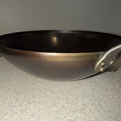 MADE IN BRAND CARBON STEEL WOK SEASONED AND READY TO GO 12.5 Inches LARGE