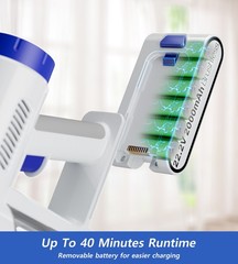 Cordless Vacuum Cleaner 1.5L Powerful Stick 50Kpa 60min Lightweigh Rechargeble