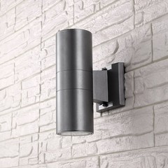 JONATHAN Y Duo Metal/Glass Cylinder Minimalist Integrated 4.25-in W 2 -Light