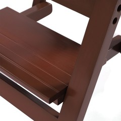 Wood Folding 4 Step Stool Ladder Adults Wood grain color Step Ladder 220lbs Load