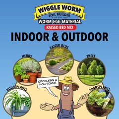 WIGGLE WORM Soil Builder Worm Egg Material Raised Bed Mix, 40 Pound Bag