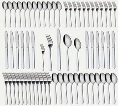 60/20pcs Stainless Steel Silverware Set – Heavy Duty Commercial New