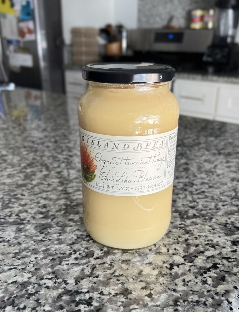 Big Island Bees Organic Hawaiian Honey Raw Premium Large 47oz Glass Jar New