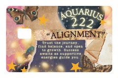 Aquarius Angel Number 222 Card Skin 4 Pack Zodiac Alignment Butterfly Vinyl Aest