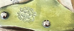 Vintage Copral Portugal Copper Double Boiler Sauce Pan Pot w/Lid Brass & Handles