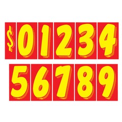 Car Dealer Windshield Stickers 13 Dozen Pricing Numbers 7.5 Inch Dealership Tags