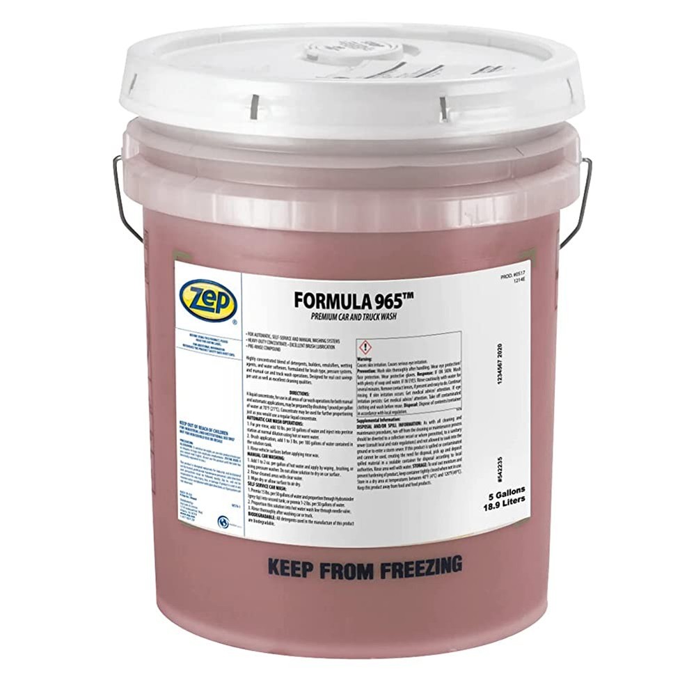 Zep Formula 965 Premium Car and Truck Wash – 5 Gallon Pail – 51733 – Prevents