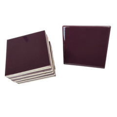 Purple 4.25 in Ceramic Tile Subway Square Shower Wall Bath Kitchen Backsplash