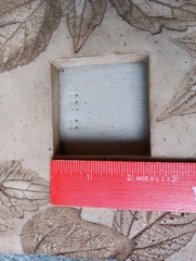 Leaf Imprinted Faux Stone Picture Frame 8×8″, 2.5×2.5 Photo Opening Heavy
