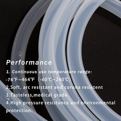 5/8 Inch ID Silicone Tubing 3/4 Inch OD Food Grade High Temp Hose 3.28FT