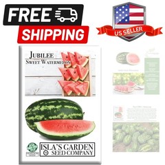 Jubilee Sweet Watermelon Seeds Citrullus lanatus – 50+ Non GMO & Heirloom See…