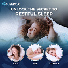 Sleepavo Adjustable Shredded Memory Foam Pillows, Firm & Cooling (Queen, 2 Pack)