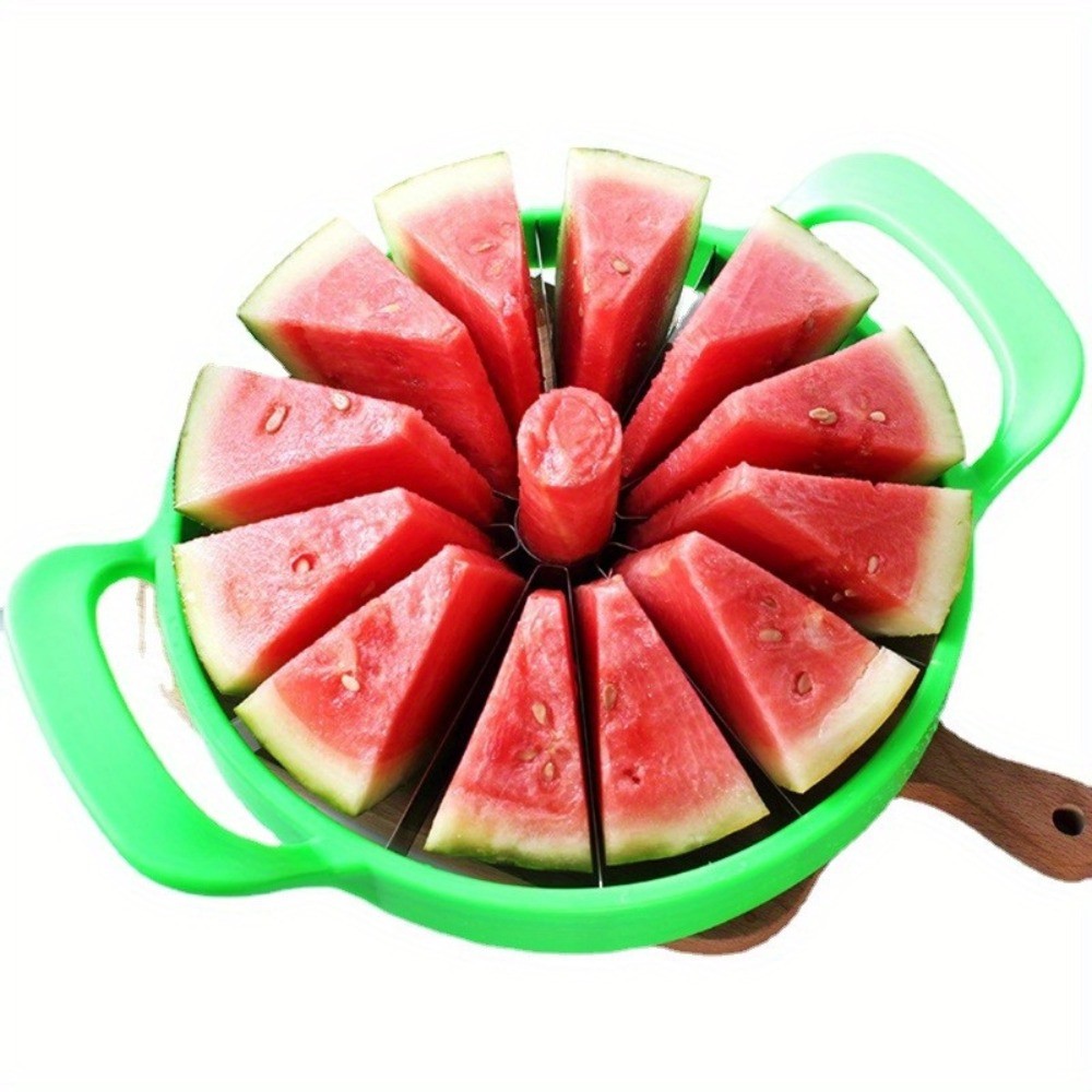 Stainless Steel Watermelon Slicer Easy Grip Manual Fruit Cutter