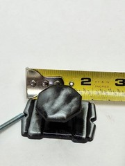 LOT OF 4 – AJAX OLD IRON SILVER BLACK CABINET KNOB PULL W/ BACKPLATE & SCREWS