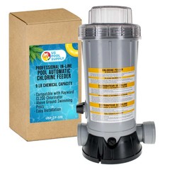 Professional In-Line Pool Automatic Chlorine Feeder – 9 lb Chemical Capacity