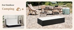 4-Inch Tri-Fold Memory Foam Folding Mattress Topper Portable for Camping, Guest