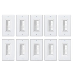 Brush Wall Plate 10 Pack Single Gang Wall Plate Cable Pass Through for Cables