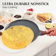 Crepe Pan Nonstick Griddle 10 Inch Swiss Granite Coating Skillet Induction