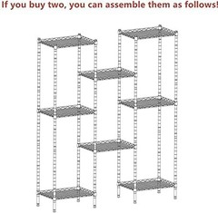 High Quality Rectangle Carbon Steel Metal 4-Shelf Storage Rack Silver New Style