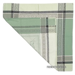 Set of 6 Provencal Jacquard Woven Napkins Olives – Green – Made in France