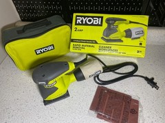 Ryobi 2 Amp Corded 1/4 Sheet Sander S652DGK with Case