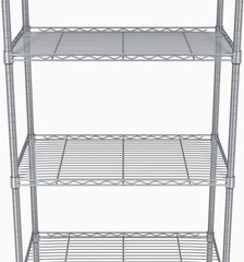 High Quality Rectangle Carbon Steel Metal 4-Shelf Storage Rack Silver New Style